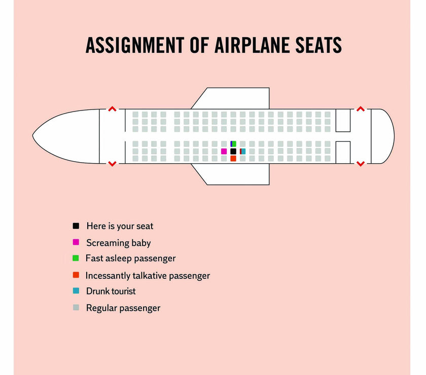 Truth Facts Airplane Seats Birthday Card