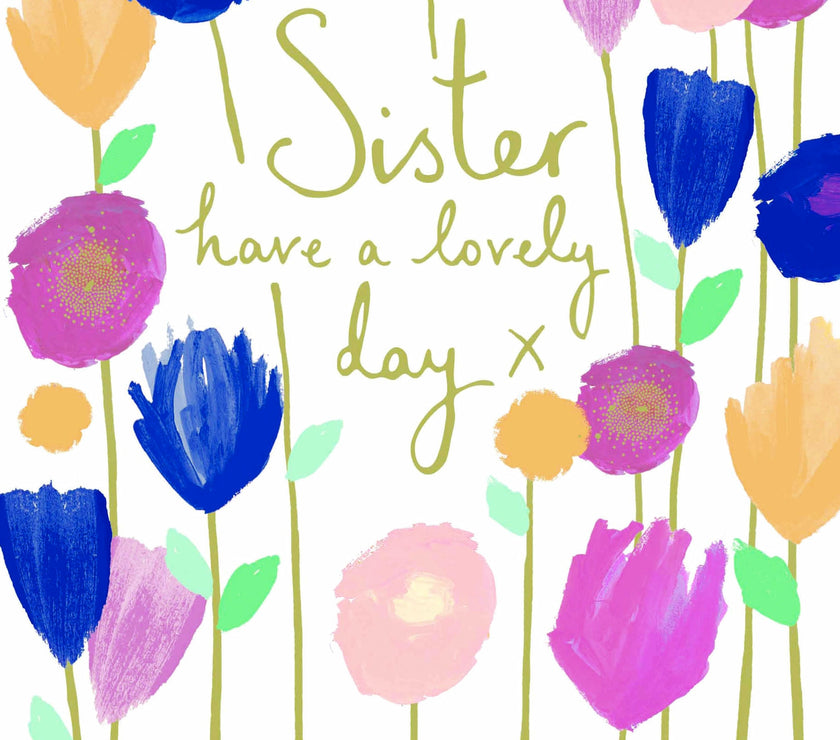 Sister Birthday Card Flowers