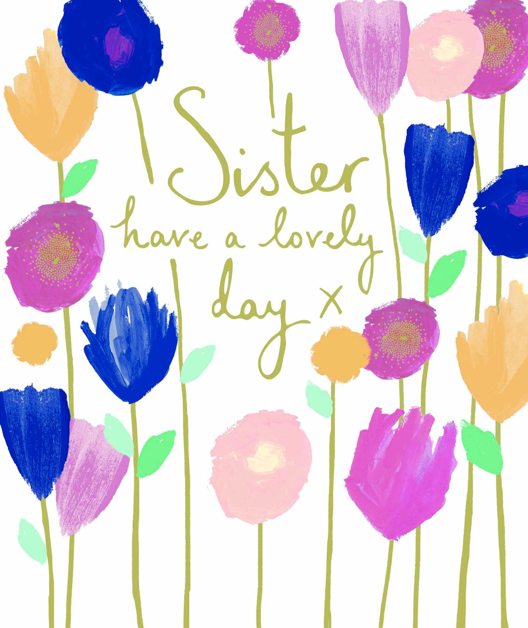Sister Birthday Card Flowers