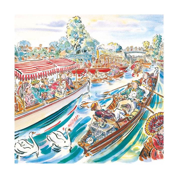 Three Men in a Boat Greeting Card - House of Cards