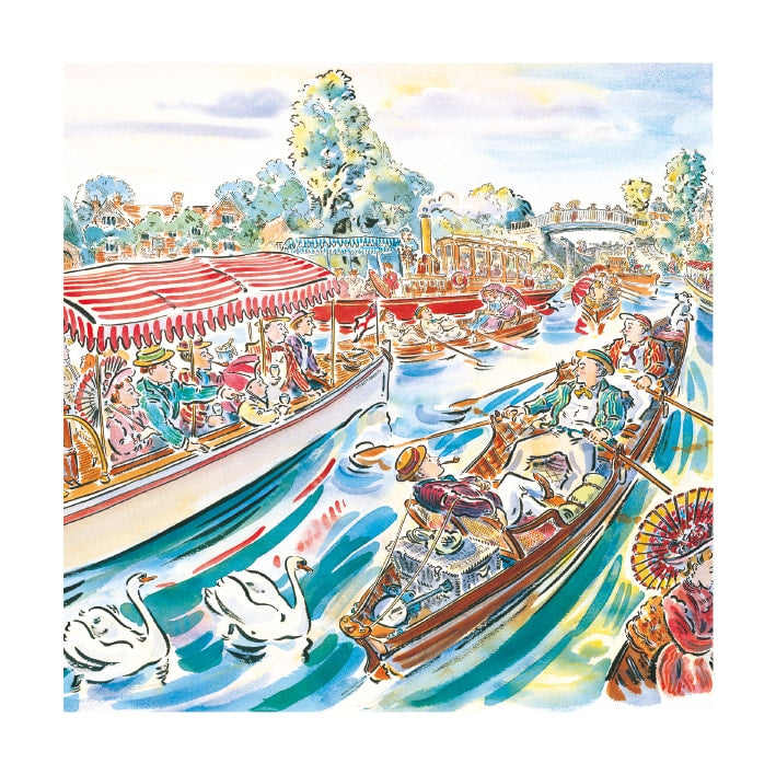 Three Men in a Boat Greeting Card