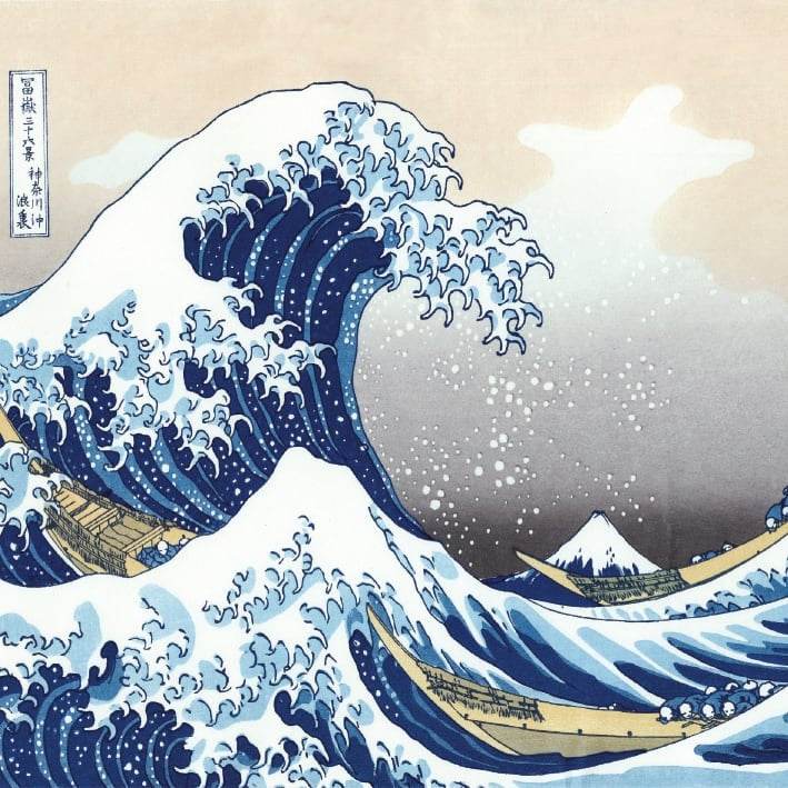 The Great Wave Greeting Card - House of Cards