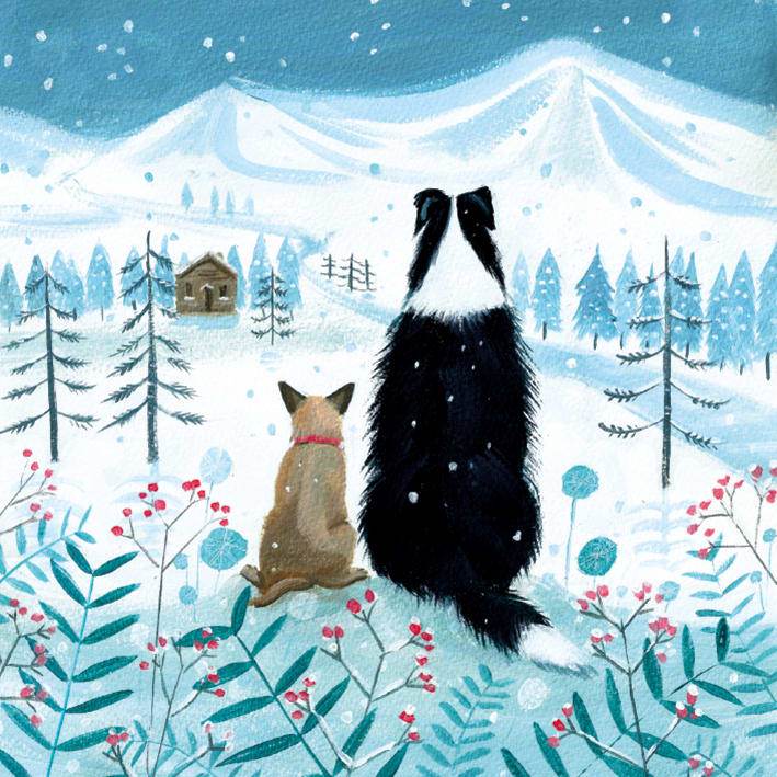 5 Dogs Christmas Cards - House of Cards