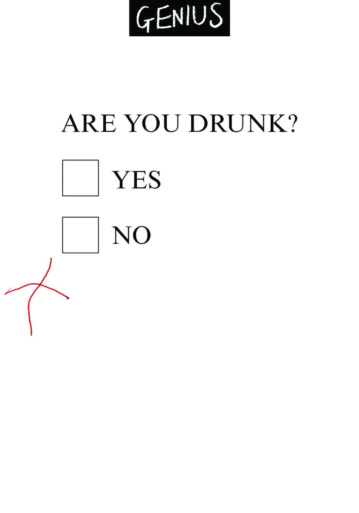 Genius Drunk Birthday Card