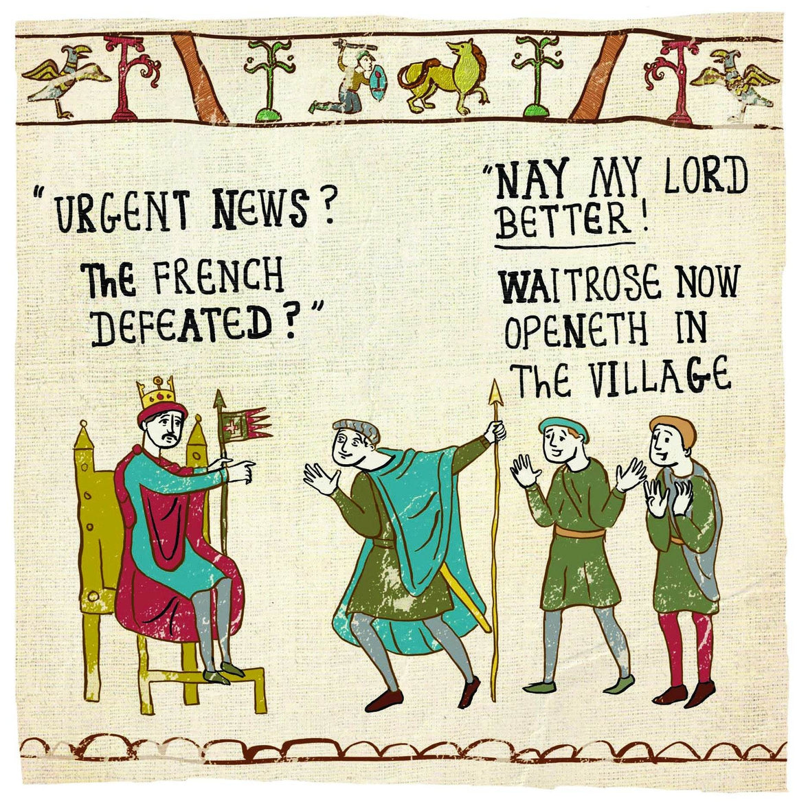 Hysterical - Urgent News Greetings Card - House of Cards