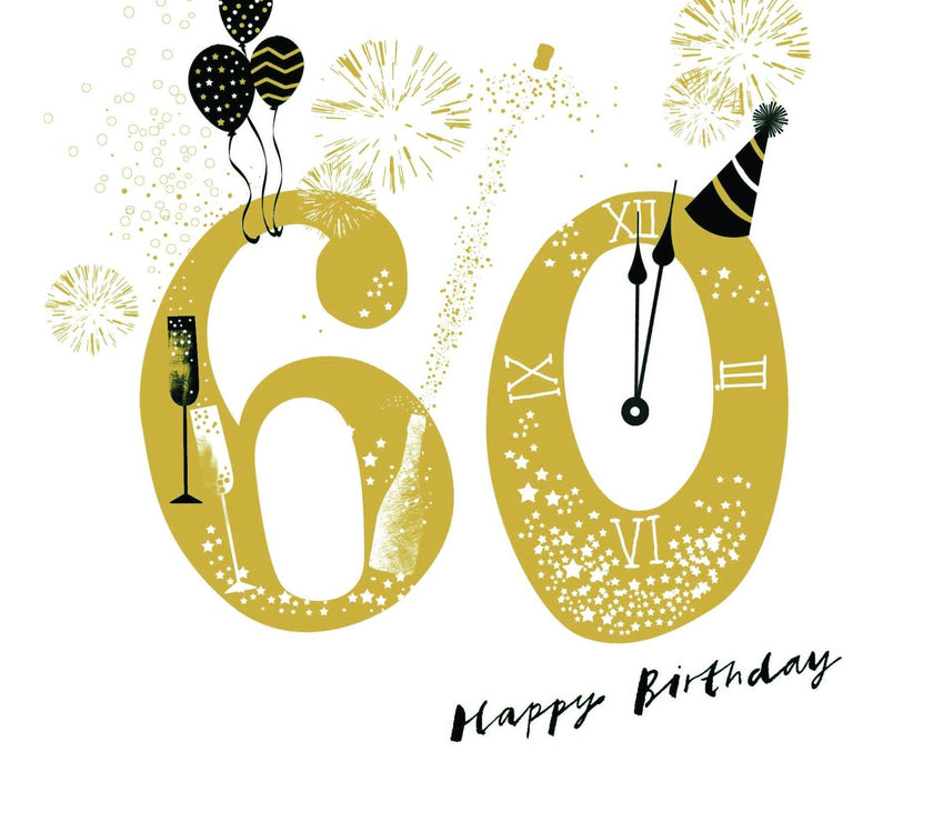 60th Happy Birthday Card - House of Cards