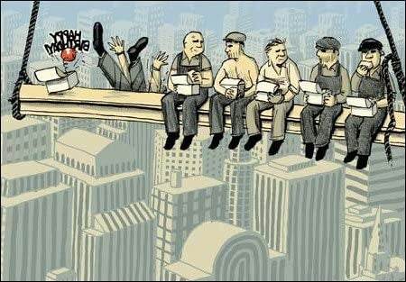 Lunch Atop A Skyscraper Birthday Card - House of Cards