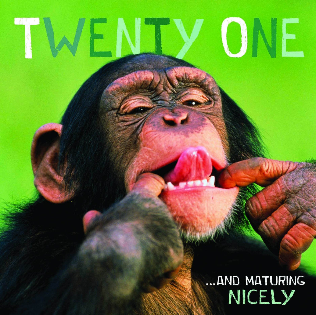 21st Cheeky Chimp Birthday Card - House of Cards