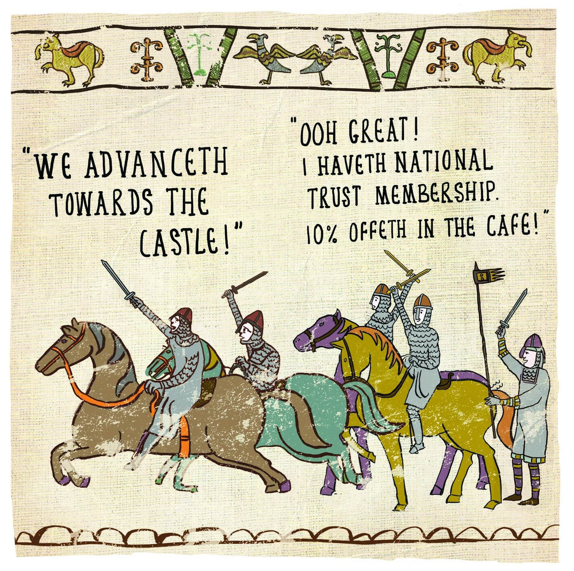 Hysterical - Towards The Castle Greeting Card - House of Cards