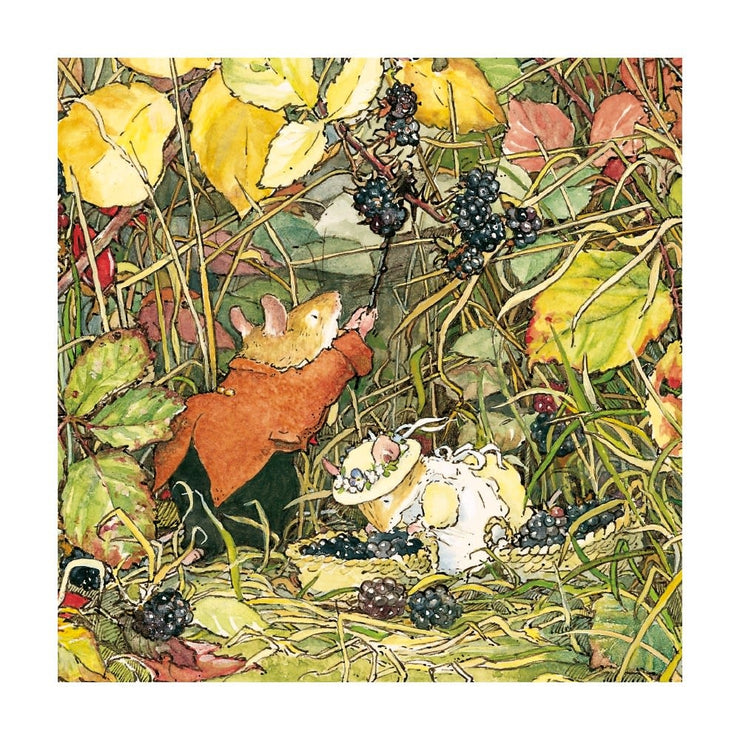Blackberry Picking Greeting Card