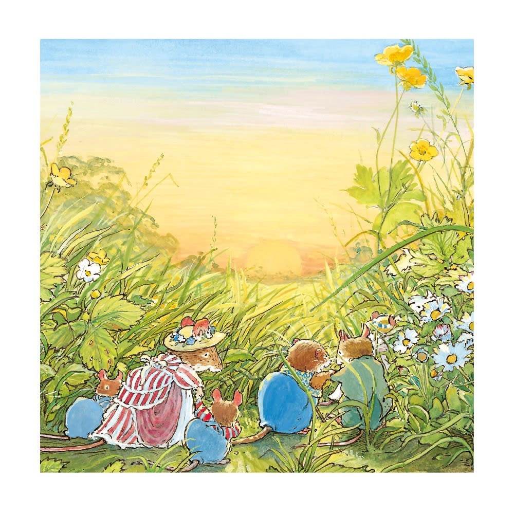 Sunset In The Meadow Greeting Card - House of Cards