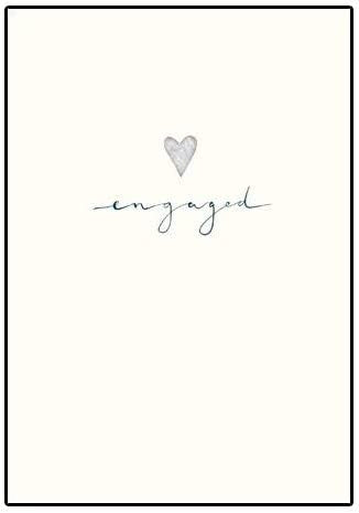 Silver Heart Engagement Card