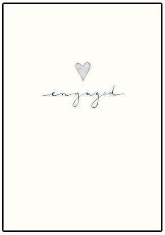 Silver Heart Engagement Card - House of Cards