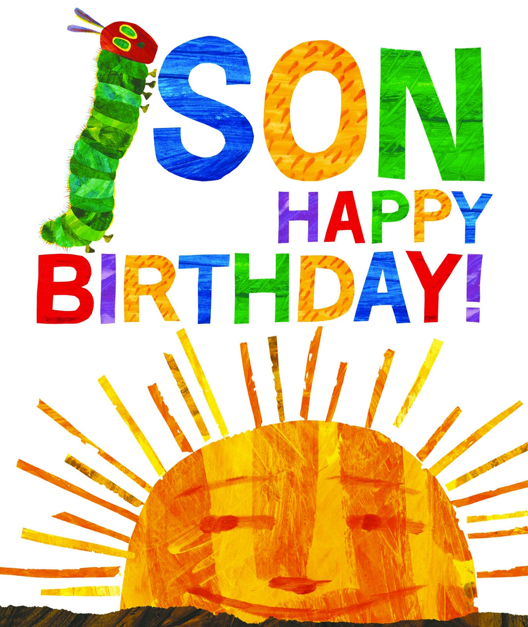 Son Hungry Caterpillar Birthday Card