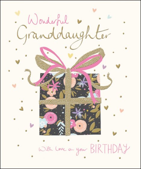Peach & Prosecco Wonderful Granddaughter Birthday Card
