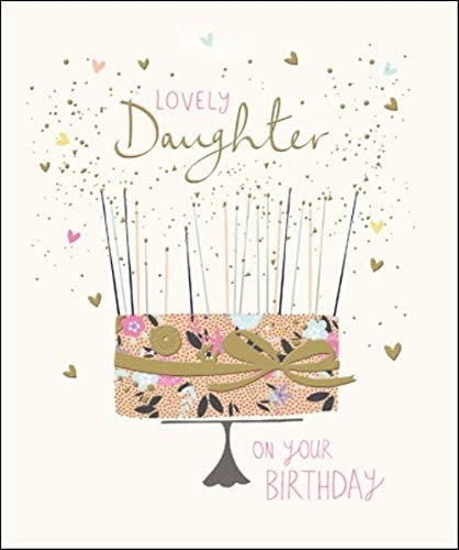 Peach and Prosecco Lovely Daughter Birthday Card