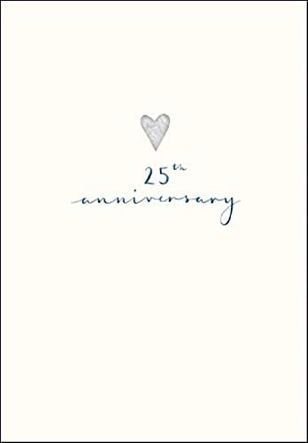 Silver Heart 25th Anniversary Card