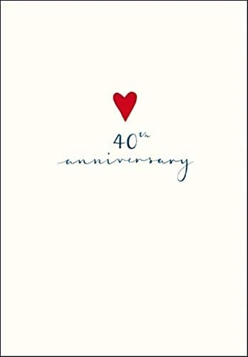 Red Heart 40th Anniversary Card