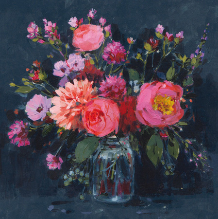 Pink Flower Bouquet Birthday Card