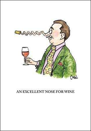 Nose For Wine Blank Greetings Card