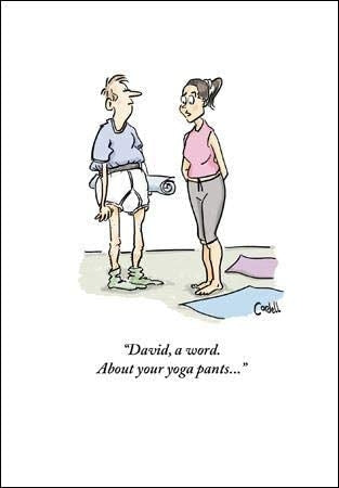 Yoga Pants Blank Greetings Card