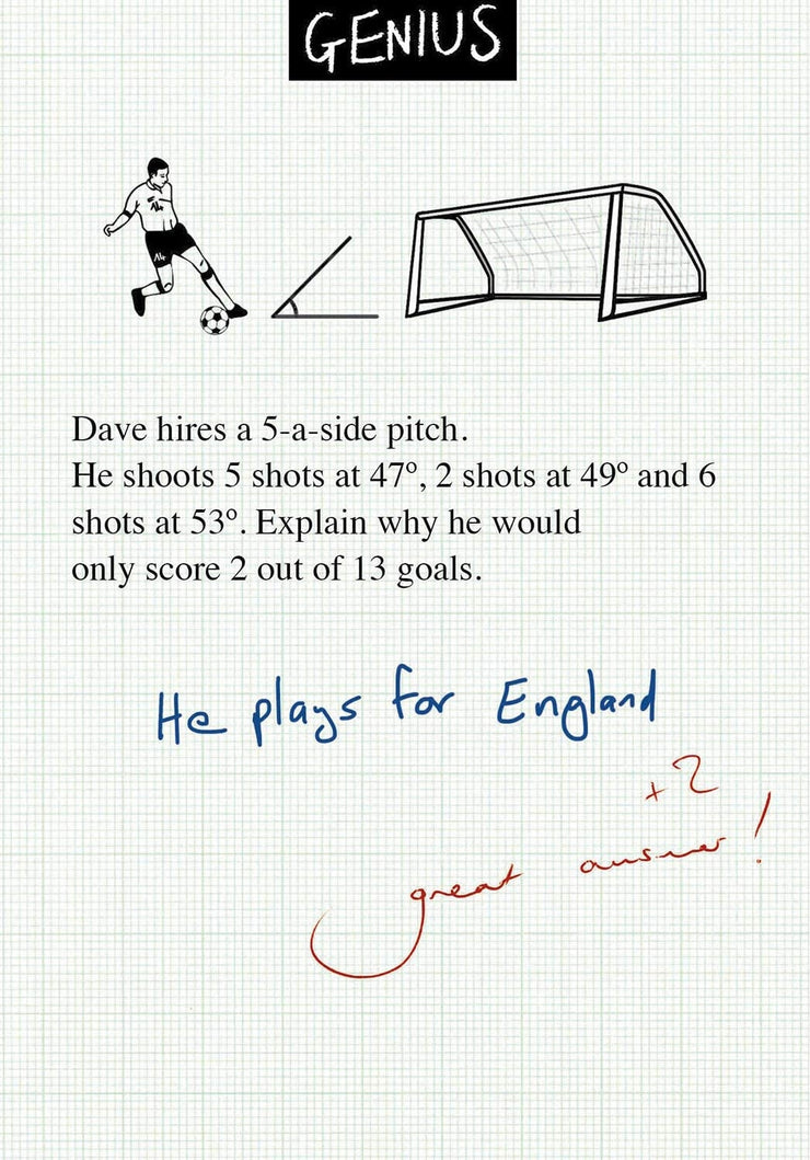 Genius Football Angles Greeting Card