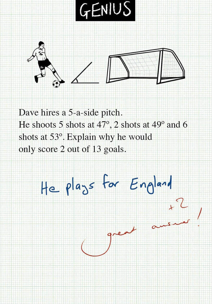 Genius Football Angles Greeting Card