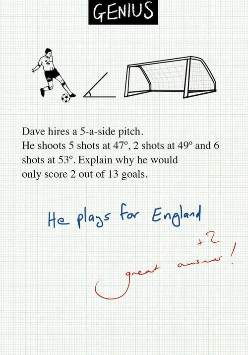 Genius Football Angles Greeting Card