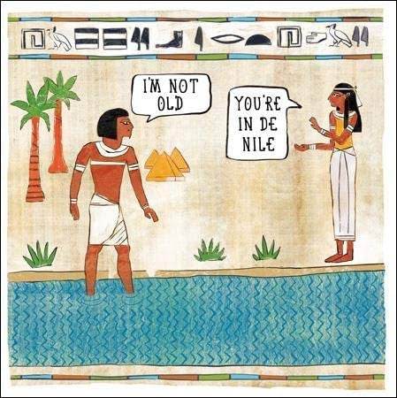 Funny Not Old in De Nile Blank Greeting Card - House of Cards
