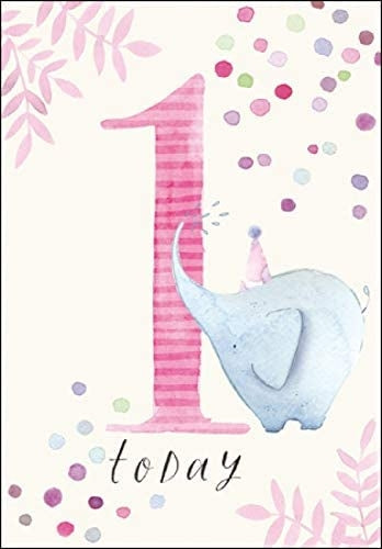 Elephant 1st Birthday Card
