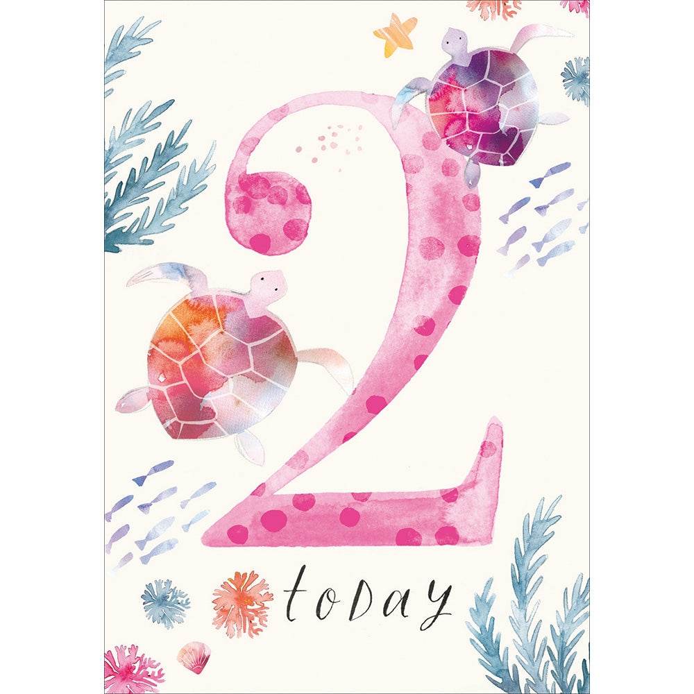 Sea Turtles 2nd Birthday Card - House of Cards