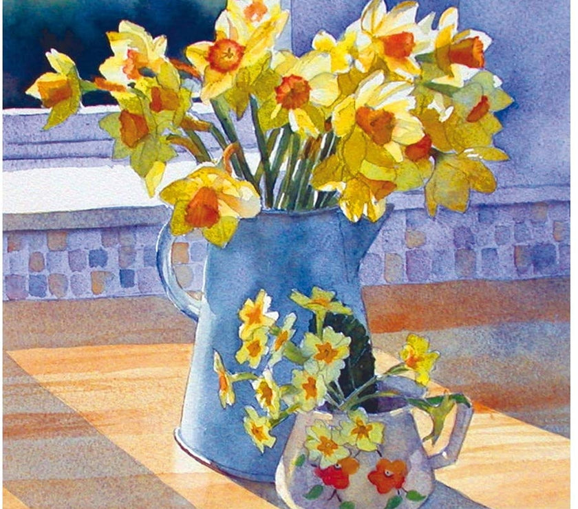 Daffodil Flower Jug Easter Cards