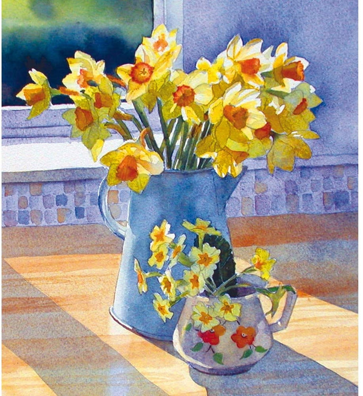 Daffodil Flower Jug Easter Cards