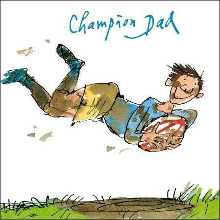 Quentin Blake Champion Dad Fathers Day Card - House of Cards