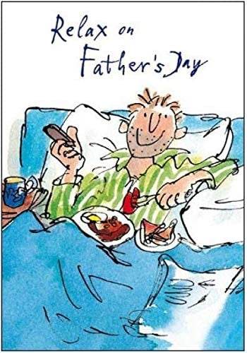 Quentin Blake Breakfast in Bed Fathers Day Card - House of Cards