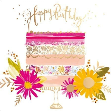Pink Cake Birthday Card