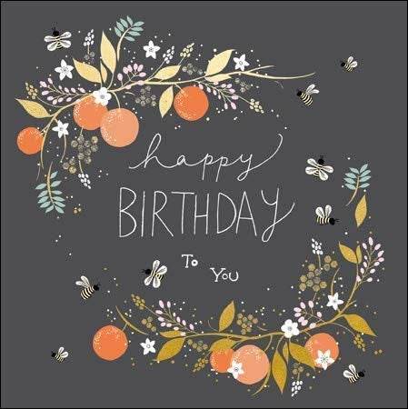 Peach and Prosecco Oranges Birthday Card - House of Cards