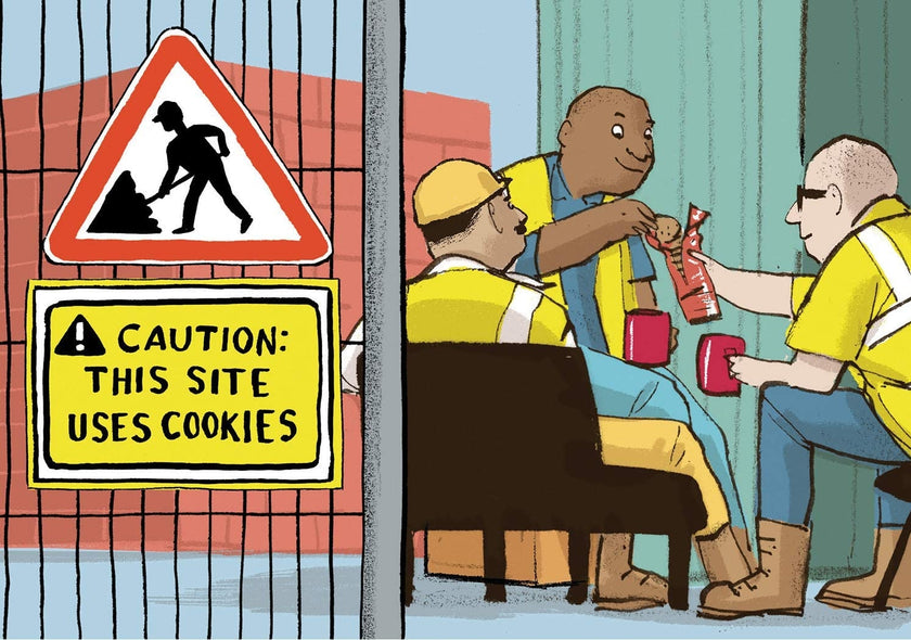 Caution This Site Uses Cookies Birthday Card