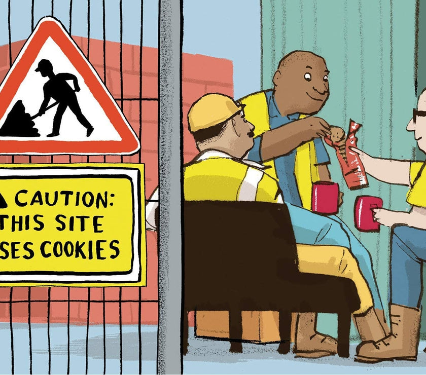 Caution This Site Uses Cookies Birthday Card