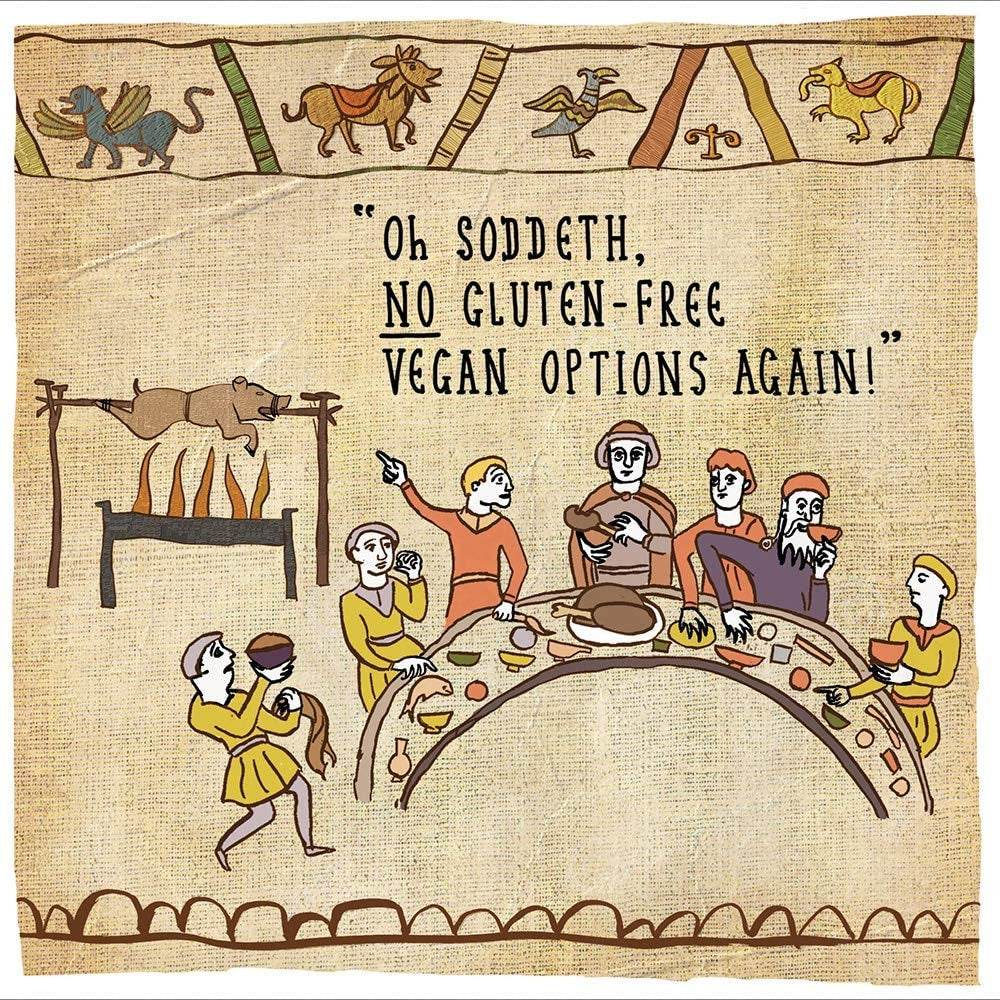 Hysterical No Vegan Options Greeting Card - House of Cards