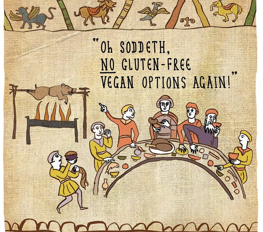 Hysterical No Vegan Options Greeting Card
