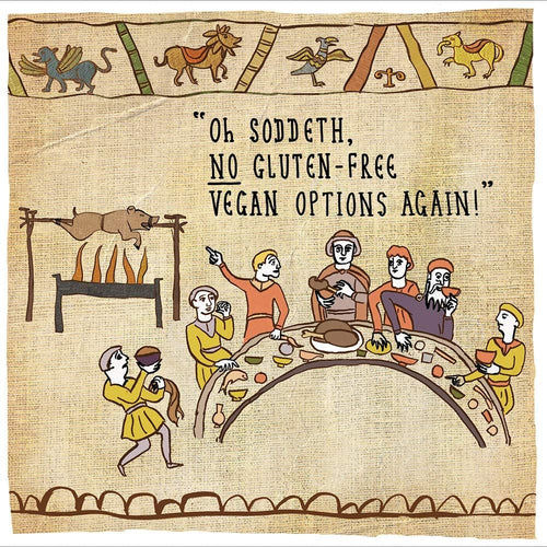 Hysterical No Vegan Options Greeting Card
