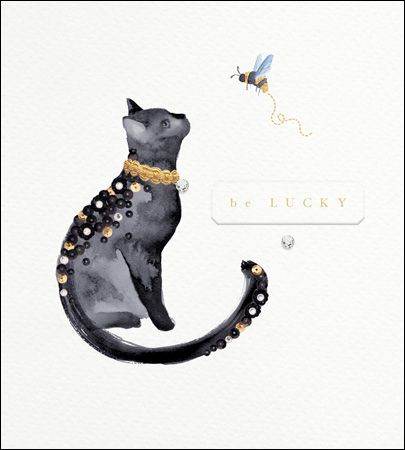 Be Lucky Cat Good Luck Card - House of Cards