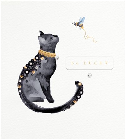 Be Lucky Cat Good Luck Card