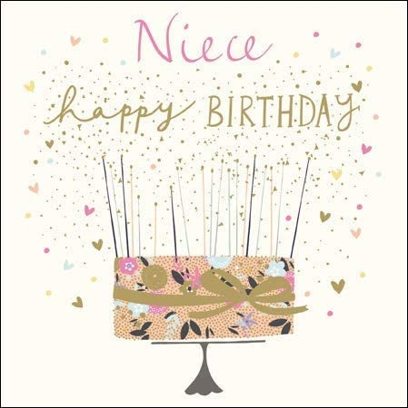 Peach and Prosecco Niece Birthday Card
