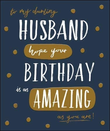 DarHusband Amazing Birthday Card