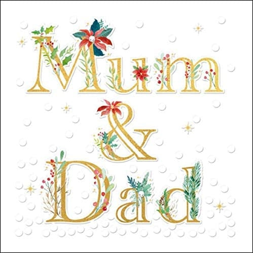 Mum and Dad Love at Christmas Card