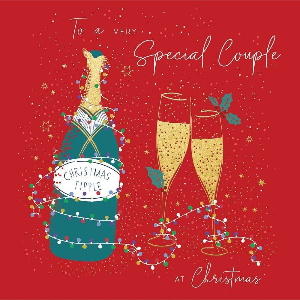 Peach and Prosecco Special Couple Christmas Card - House of Cards