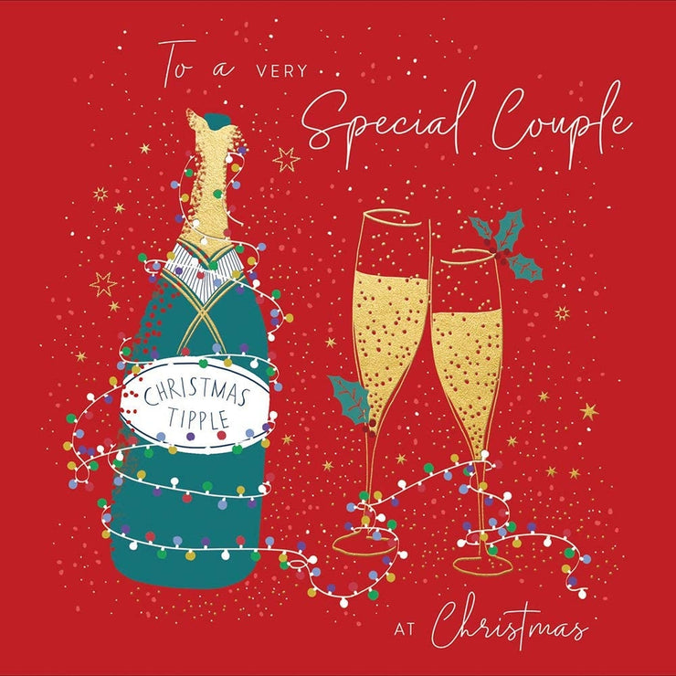 Peach and Prosecco Special Couple Christmas Card