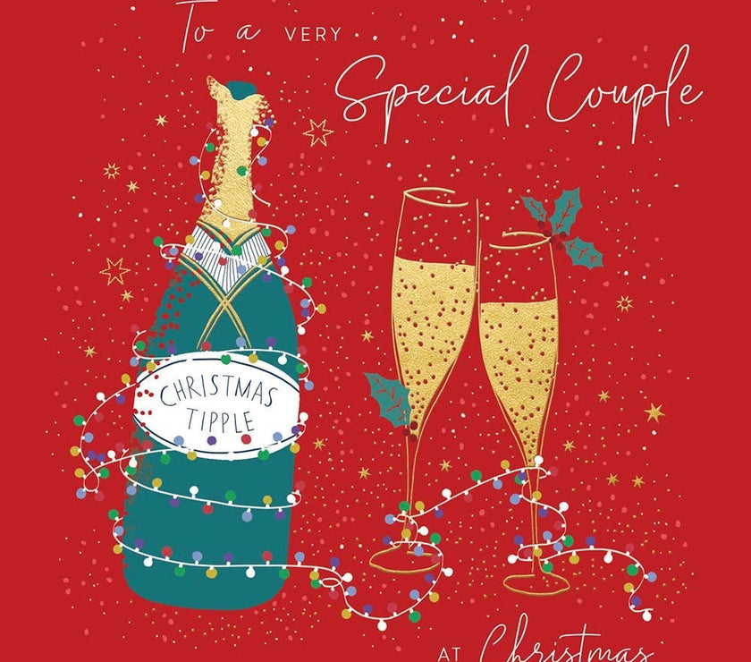 Peach and Prosecco Special Couple Christmas Card